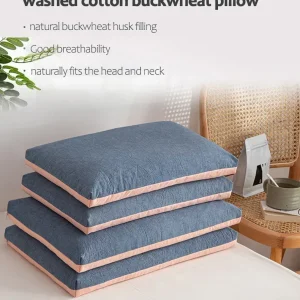 Buckwheat Pillows 100% Organic Natural Cooling Technology and Relieve Cervical Pain