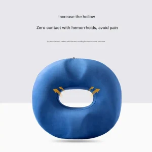 Memory Foam Seat Cushion Pillow for Hemorrhoid & Coccyx Pain Relief