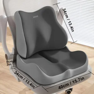 Car Seat Memory Foam Cushion Lumbar Support